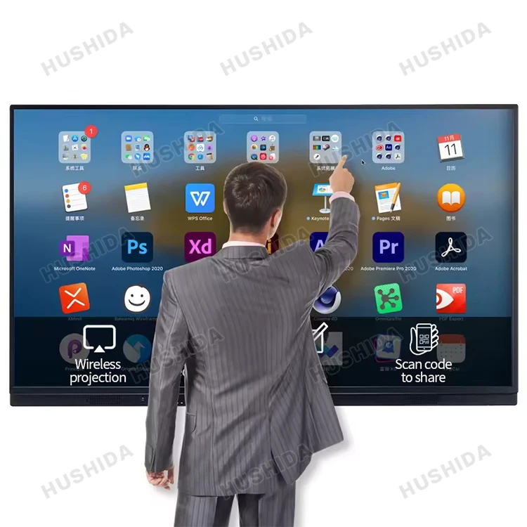 65/75/85/86/100/110 Inch Smart Board Interactive Whiteboard 20 Points Interactive Touch Panel Interactive Board