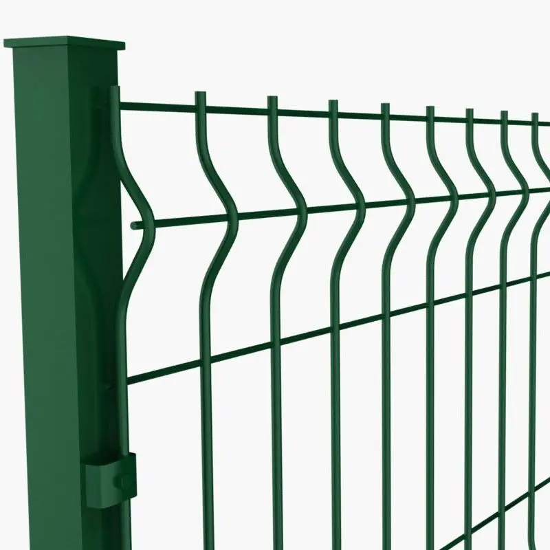 3D Curved Wire Mesh Fence Green Curvy Welded Mesh Customizable Farm Fencing with Powder Coated Frame Accessory