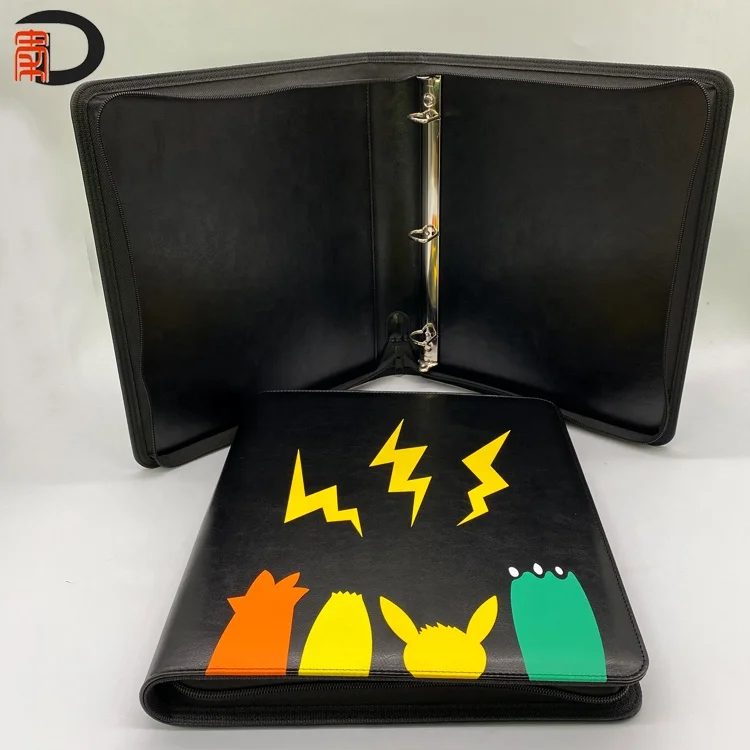 9-Pocket Zipper Gaming Photo Card Collector Binder Pockemon чехол для переноски с отделениями визитных