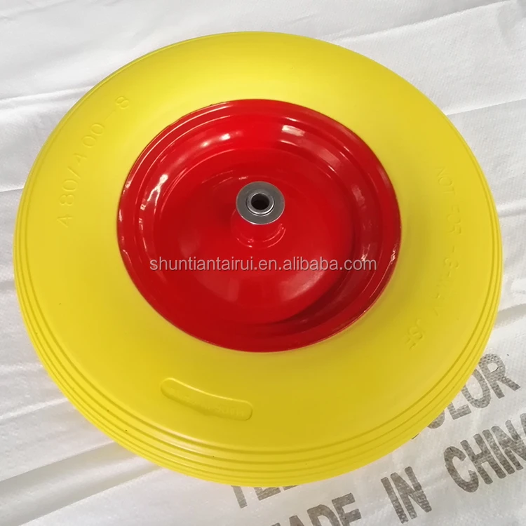 PU rubber wheel for beach cart/hand trolley
