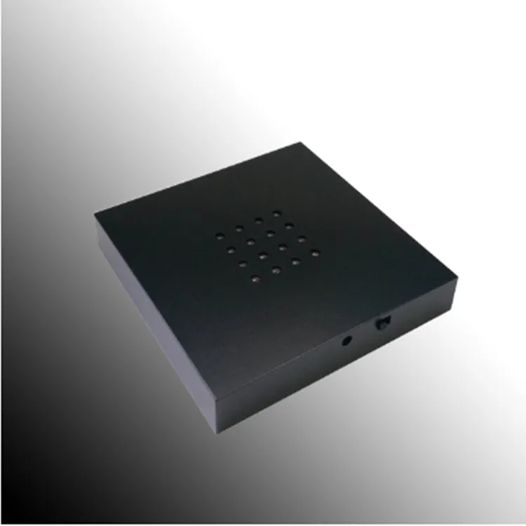 Square Black Plastic LED Light Display Base with 16 White Lights Night Lights for Crystals Big Size