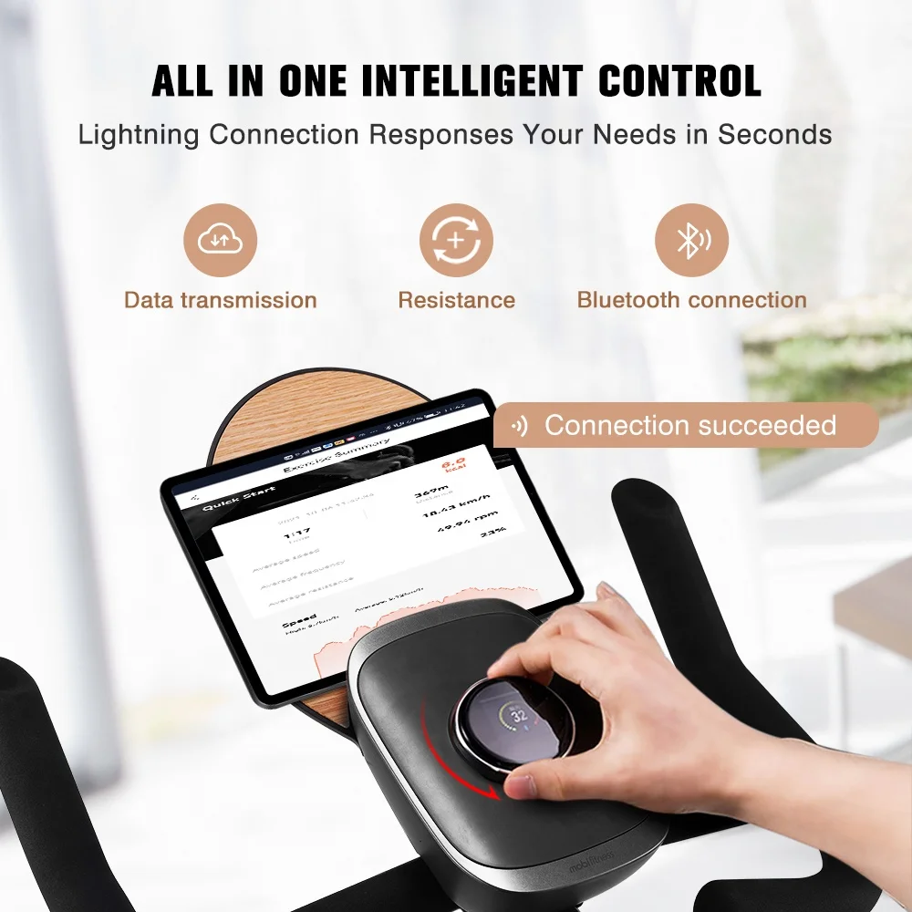 Mobifitness Commercial Home Used Smart Gym Fitness Spinning Indoor Exercise Magnetic Resistance Fit Spinning Bike