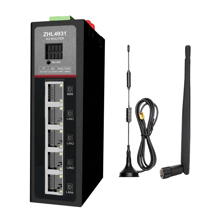 Промышленный маршрутизатор IOT RS485 DI DO WAN 4LAN 4G для мониторинга окружающей