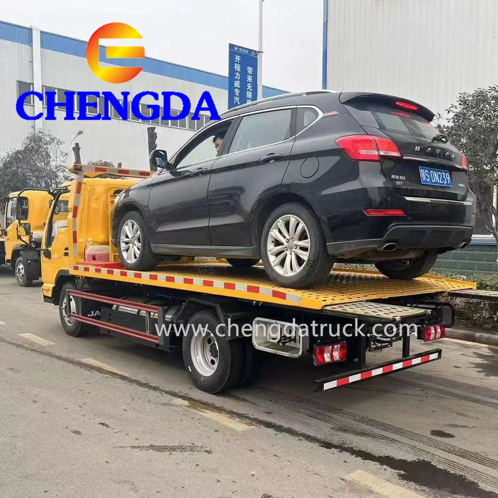 Japanese 4*2 Light Duty JAC ISUZU 5 8 Tons Car Flatbed Wrecker Towing Truck Rollback Road Wreckers Tow Platform Trucks