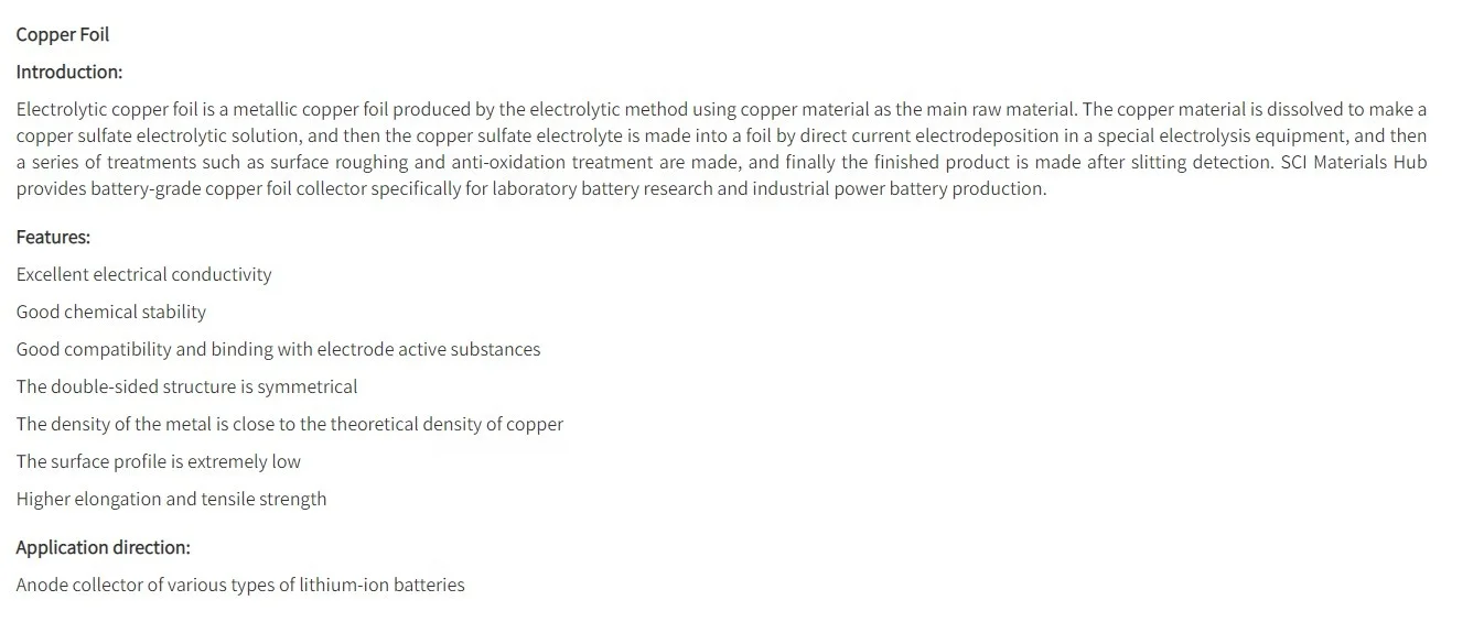 Single-Sided Frosted Thickness 0.009-0.011 mm Width 200mm Copper (Cu) Foil