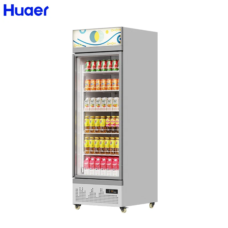 ETL supermarket products small beverage single glass door pepsi red bull refrigerator