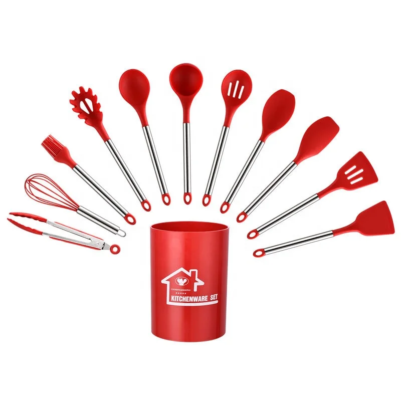 12 Pieces 1 Set Silicone Kitchen Accessories Appliances And Utensils Cooking Tools