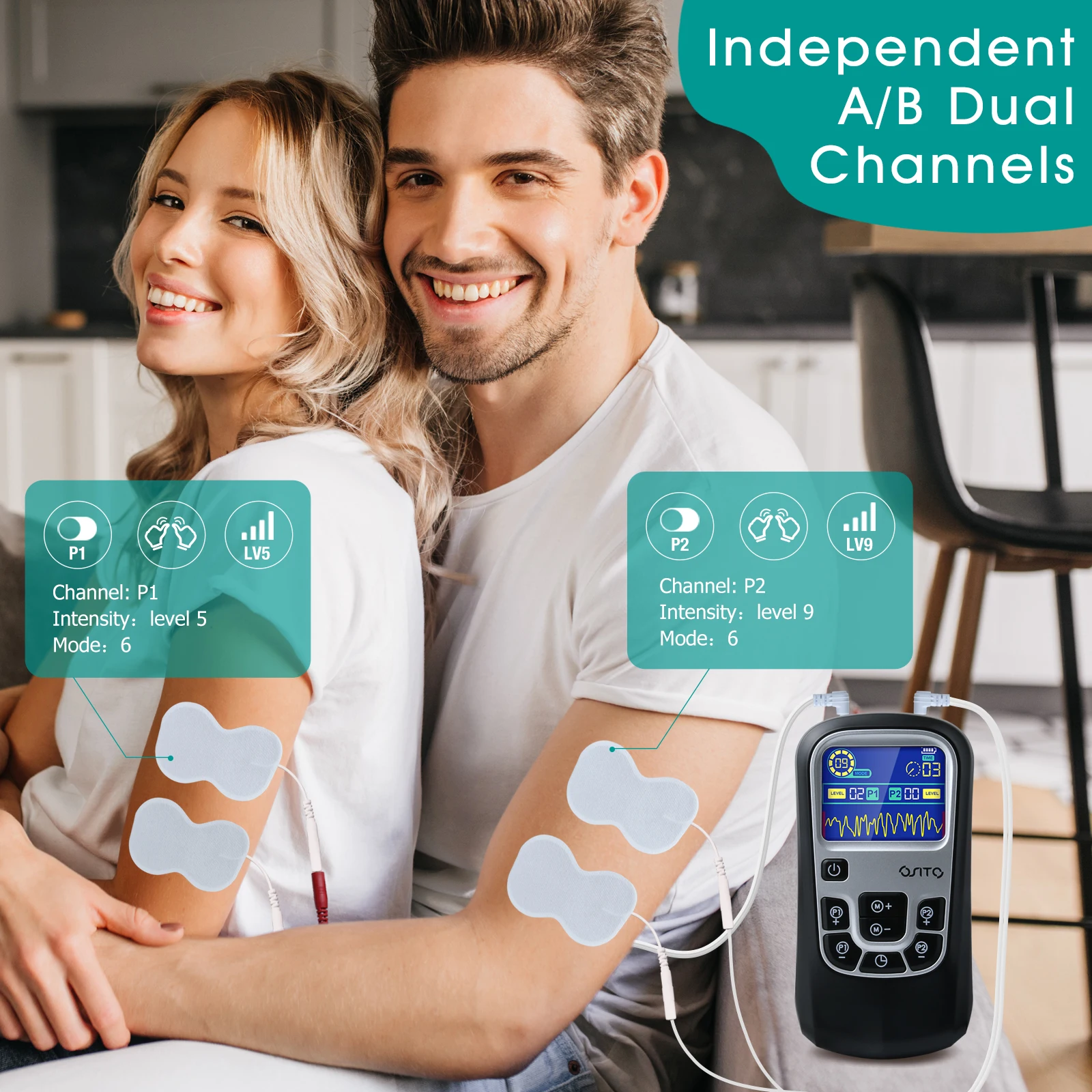 Physiotherapy tens machine massager electric pulse ems tens massage acupuncture tens ems unit