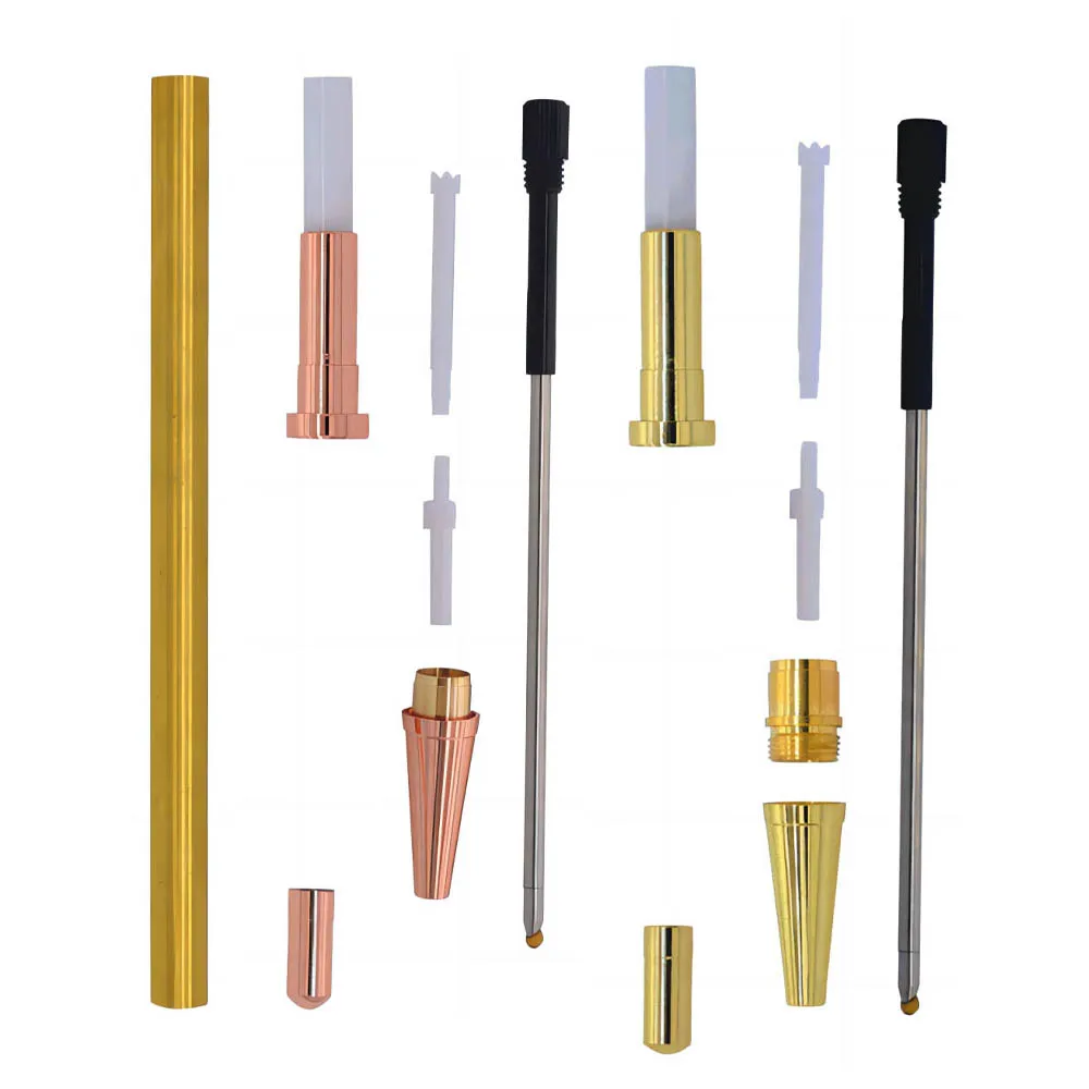 Woodworking DIY Assembly Wood Pen Turning Accessories Holographic Black Woodturning 7mm Slimline Pen Making Kits