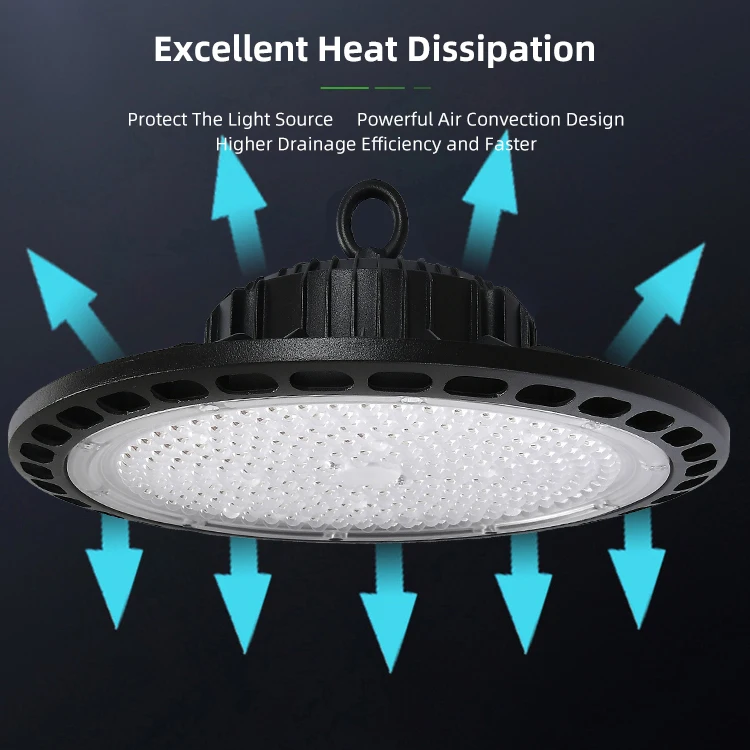 Lampara Led UFO Commercial Warehouse Workshop Factory Lighting Fixture 150W High Bay Light 85 265V IP65 High bay Led light