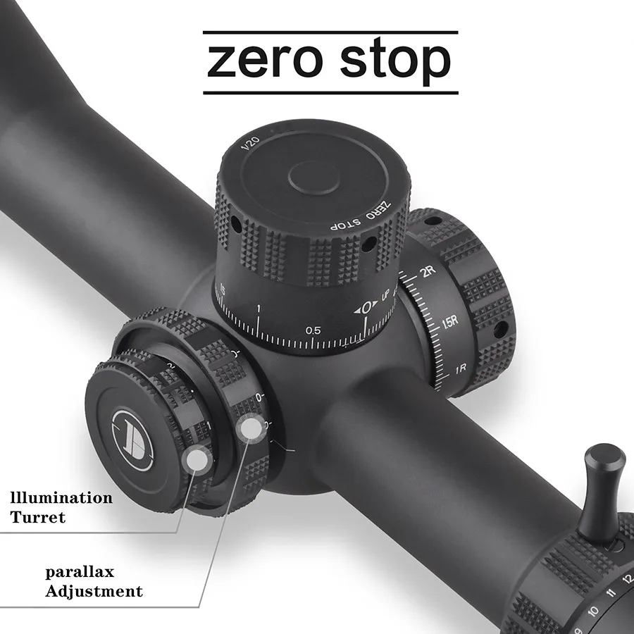 Discoveryopt ED-ELR 5-40X56SFIR FFP 35mm Tube Red Illuminated Long Range Scopes with Free Scope Ring for Outdoor Hunting