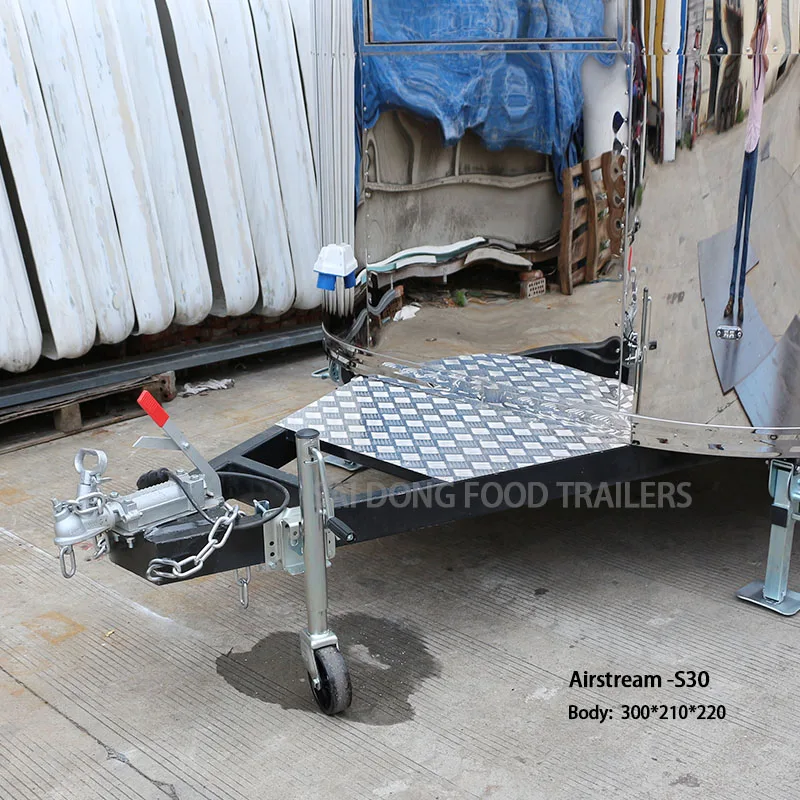 Saidong Mobile Pizza Fast Food Truck BBQ Food Trailers Airstream mirror Commercial Food Trailer For Sale Europe