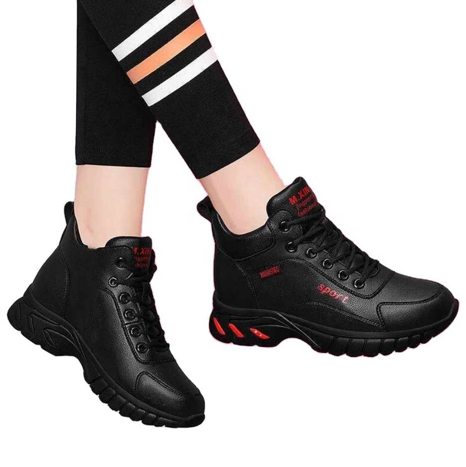 Stnm 2024 Fashion new Walking Styles School Shoes Custom Logo Pu Leather Ladies Black Shoes For Women