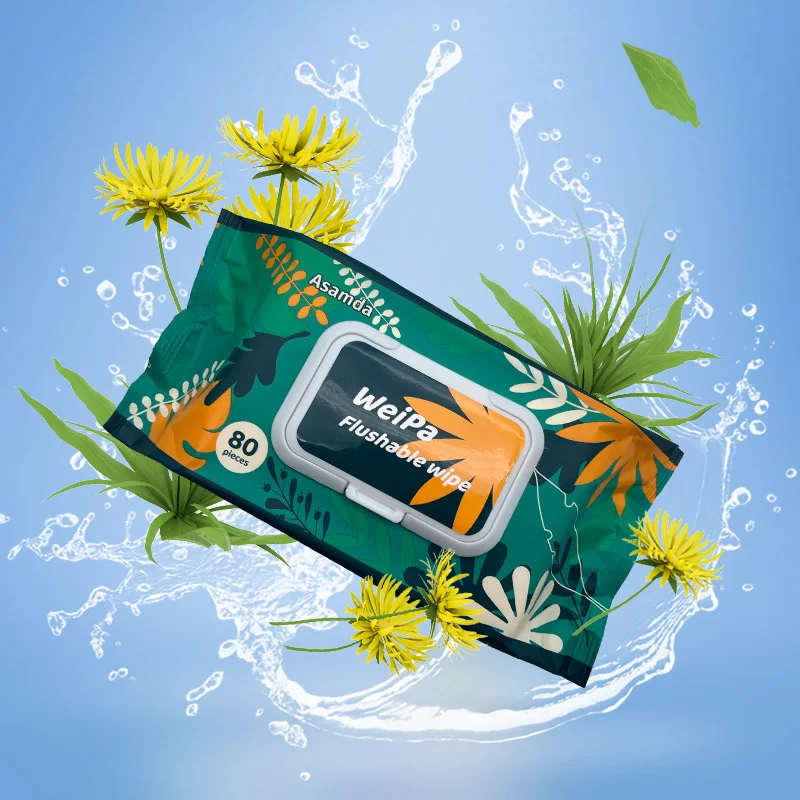 Personal Cleaning Wet Wipes Private Label Bulk Biodegradable Organic Flushable Toilet Tissue