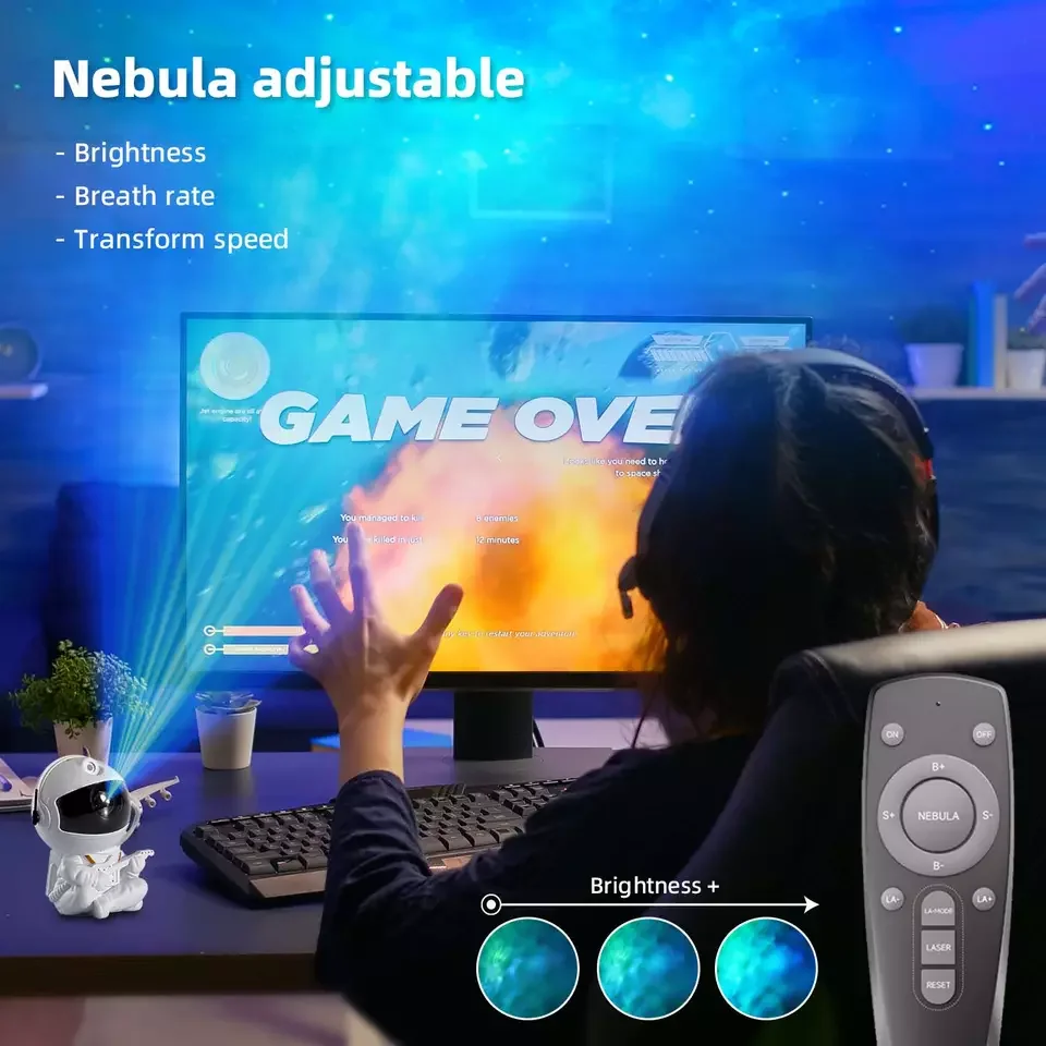 Smart Bedroom Aurora Colorful Starry Light Astronaut Star Light Projector Living Room Night