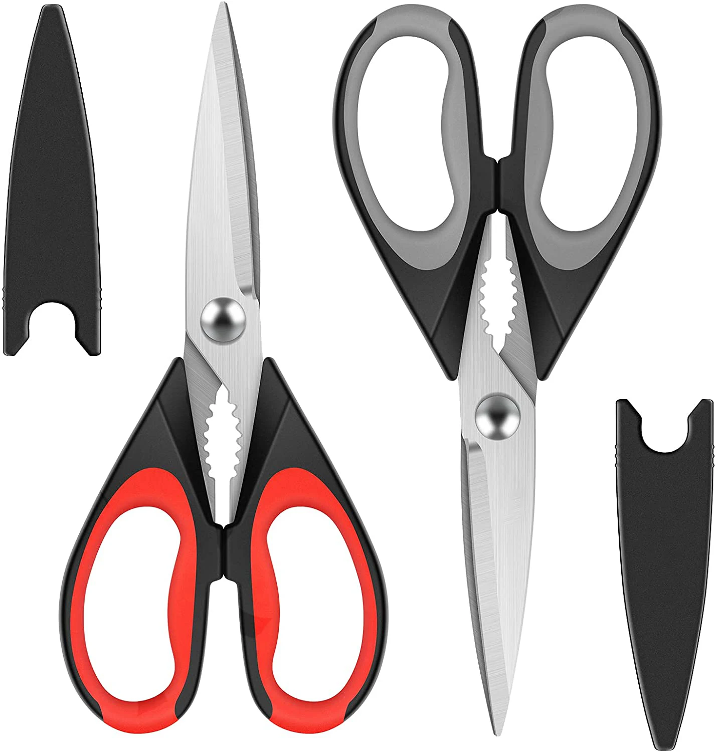 Two-piece multifunctional Sharp heavy-duty meat scissors Stainless Steel Home kitchen cooking scissors With Soft Grip