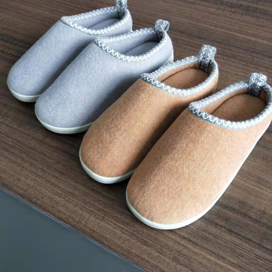 winter woman men couple felt warm soft  memory foam home indoor slipper shoe