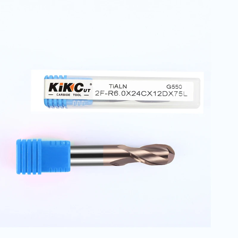 Factory Direct Supplier HRC55 Carbide End Mill Cutter 2 Flute Ball End Mill CNC Cutting Tools