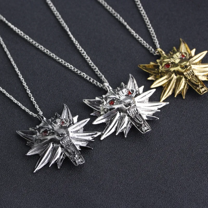 Лидер продаж на Amazon, мужское ожерелье с волком Ведьмака 3 дикой охоты