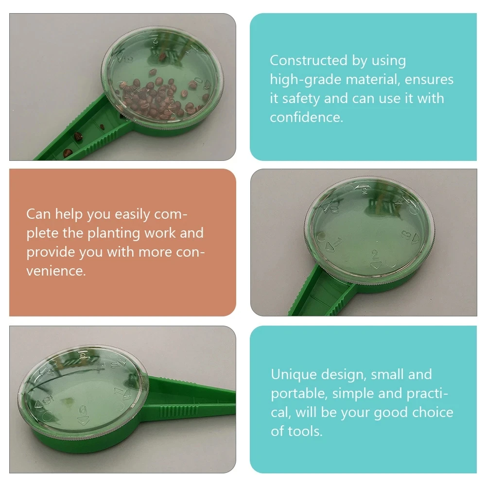 Adjustable Size Seeder Dia Dispenser Sower Seeder 5 In 1 Plastic Disseminator Farm Garden Plant Supplies Tool