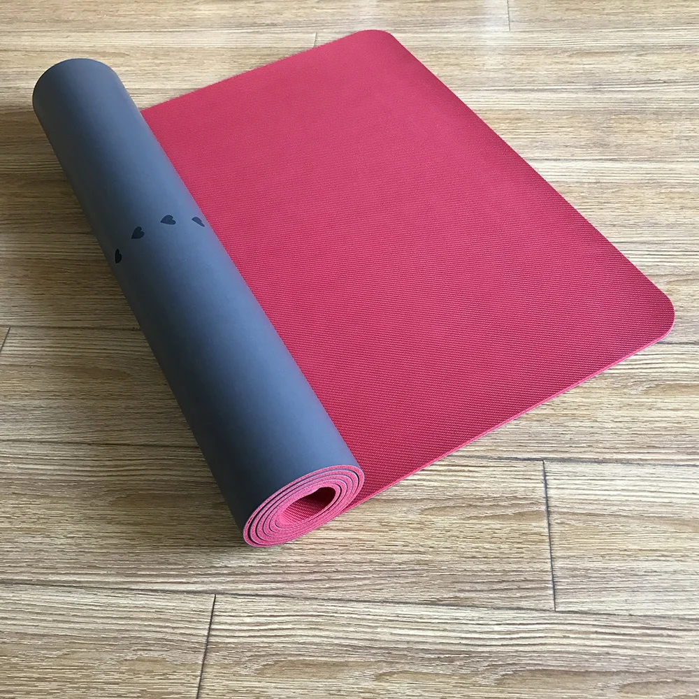 
PU rubber yoga mat non slip even sweatest yoga practice 