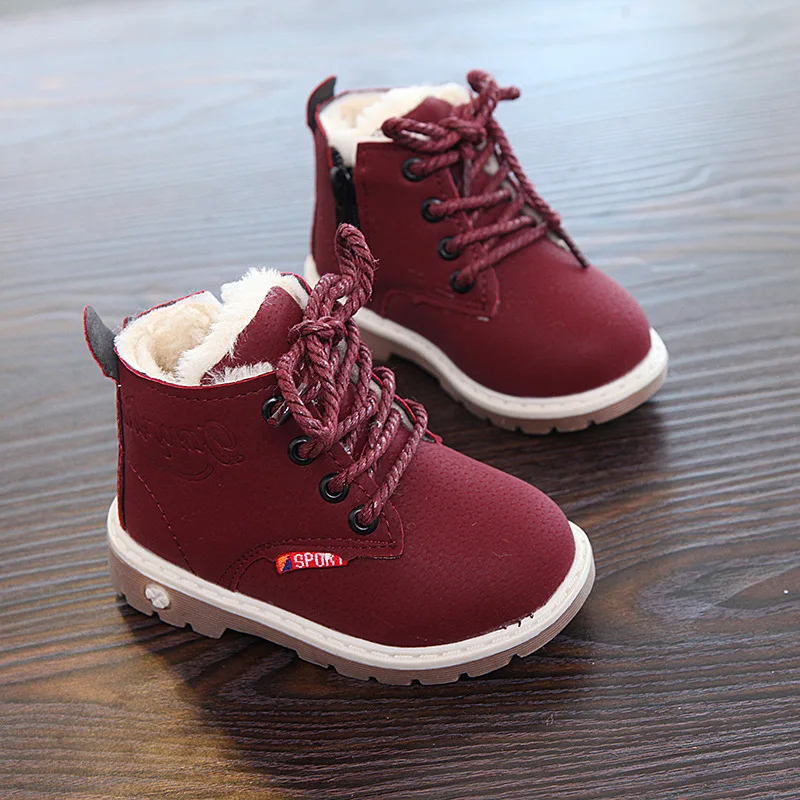 Hot Selling Beef Tendon Kids Children Casual Cotton Shoes Winter Keep Warm