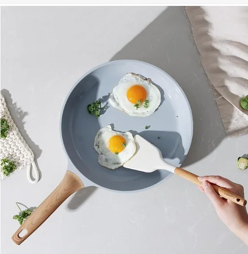 Basics 2-Piece Non-Stick Ceramic Frying Pan Set - 9.5 Inch & 11 Inch Skillet Cooking Fry Pan Cookware Sets 24cm & 28cm Pans
