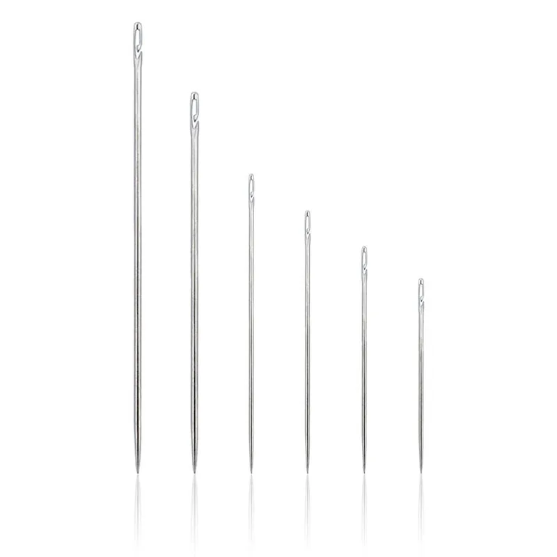 12 Pieces Easy Thread Needles Side Threading Hand Sewing Needles Hand Embroidery Needles for Quilting
