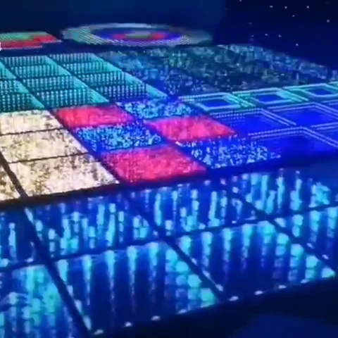 2024 entertainment  Custom Wireless DJ Disco Portable 3D mirror LED Dan Floor for event