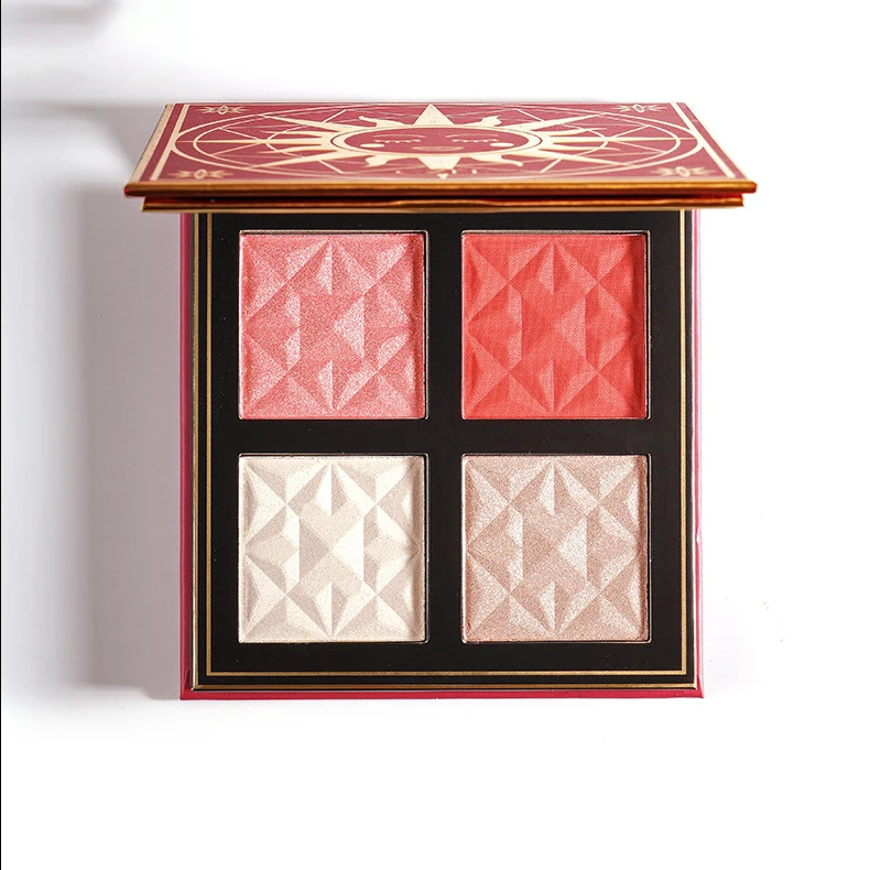 Палетка румян, Палетка для индивидуального заказа, сделайте свой собственный бренд, хайлайтер, контур, палитра теней для век
