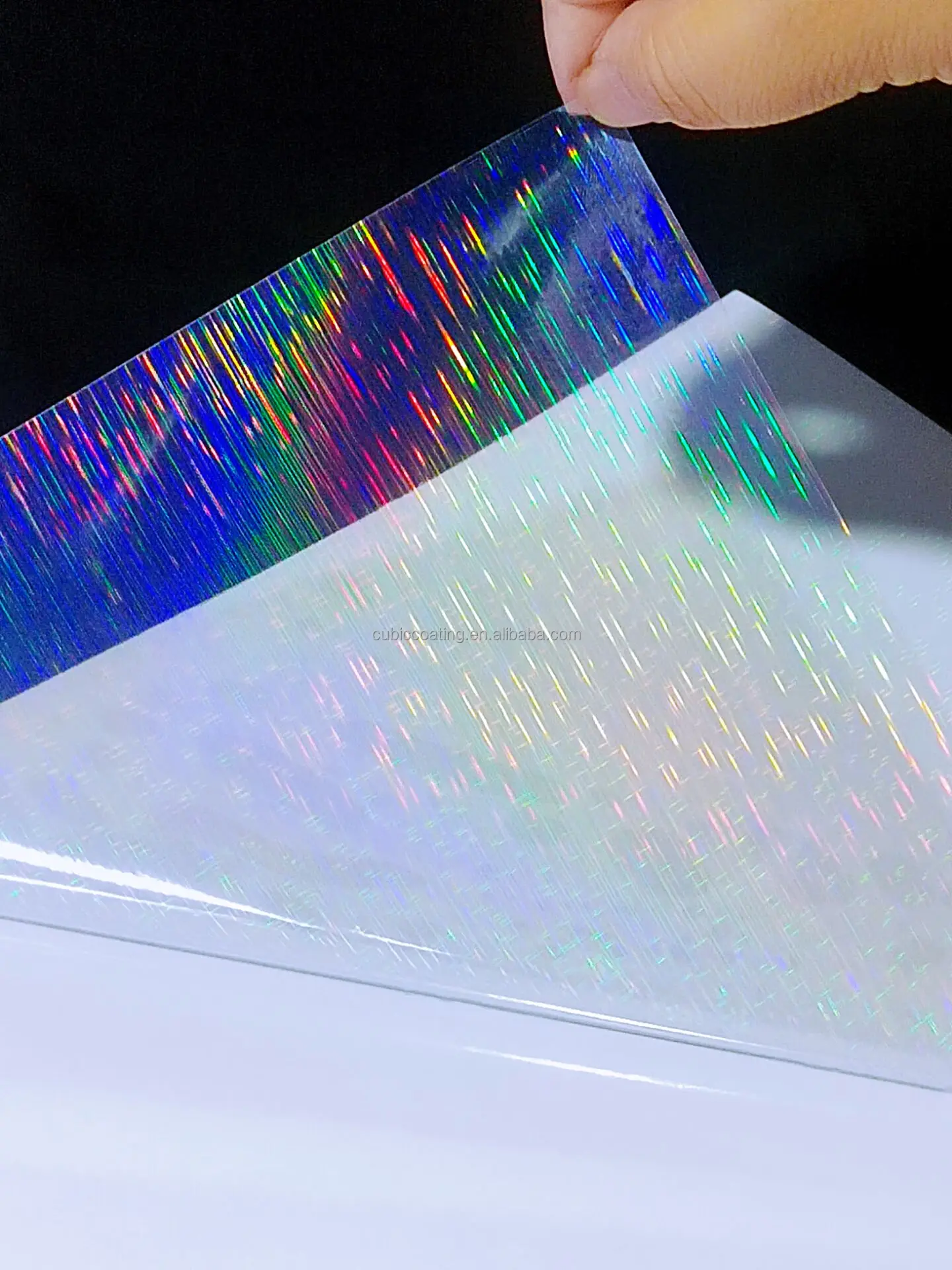 A4/8.5*11inch Self Adhesive super film Cold Laminating Film Holographic Cold Lamination Holographic Clear Holographic Overlay Fi