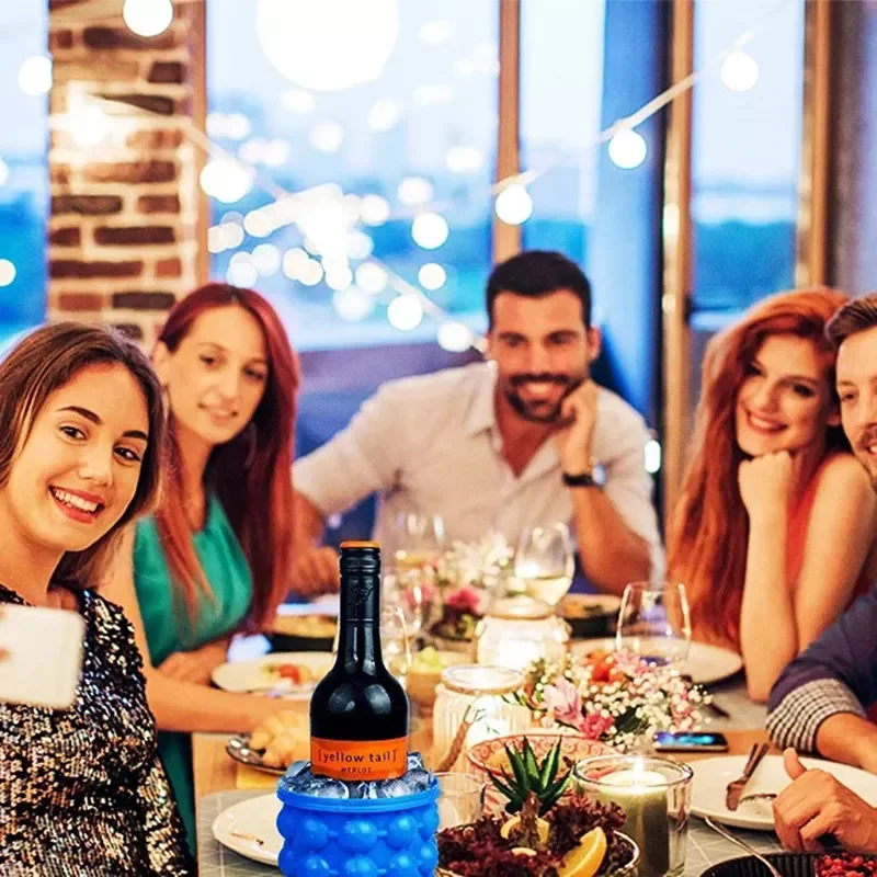 Revolutionary Space Saving Silicone Ice Cooler Bucket Ice Cube Tray Maker