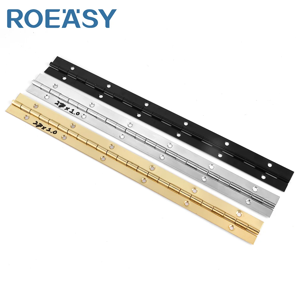 Металлический непрерывный шарнир ROEASY металлическое покрытие Золотая петля для пианино двери шкафа