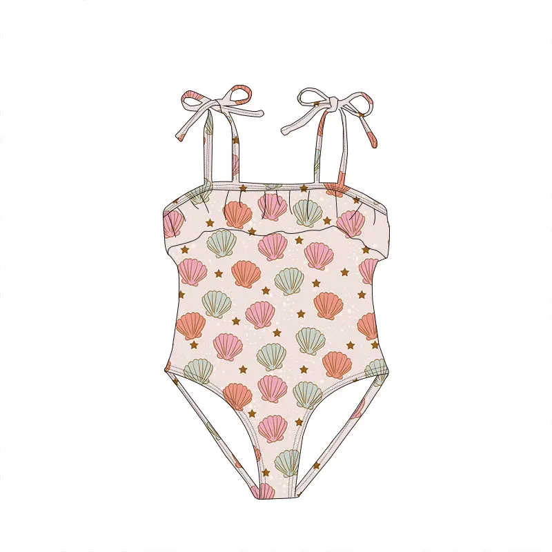 Baby Swimsuit girls Baby one-piece Bikini girls Cute quick dry halter kids swimsuit