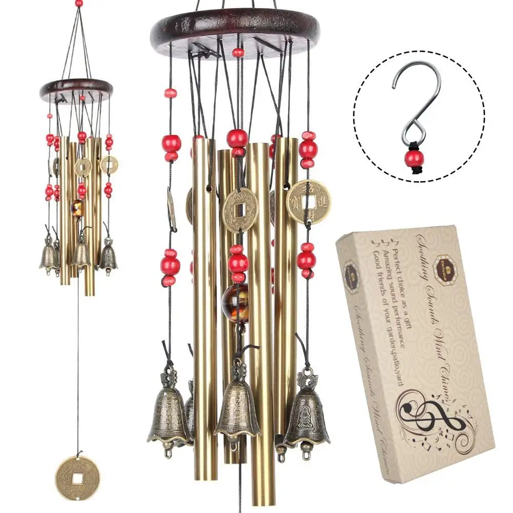Modern Indoor Design Wind Spinner Wholesale Cheap Metal and Wood Memorial Wind Chime for Garden Use for Home Outdoor