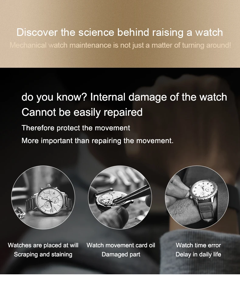 Automatic watch winding fingerprint unlock luxury wood watch storage case Touch control Piano paint back