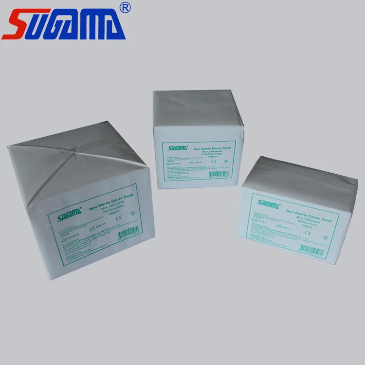 medical surgical wound care plain cotton Non-sterile Gauze Swabs manufacturer medical non sterile gauze sponge