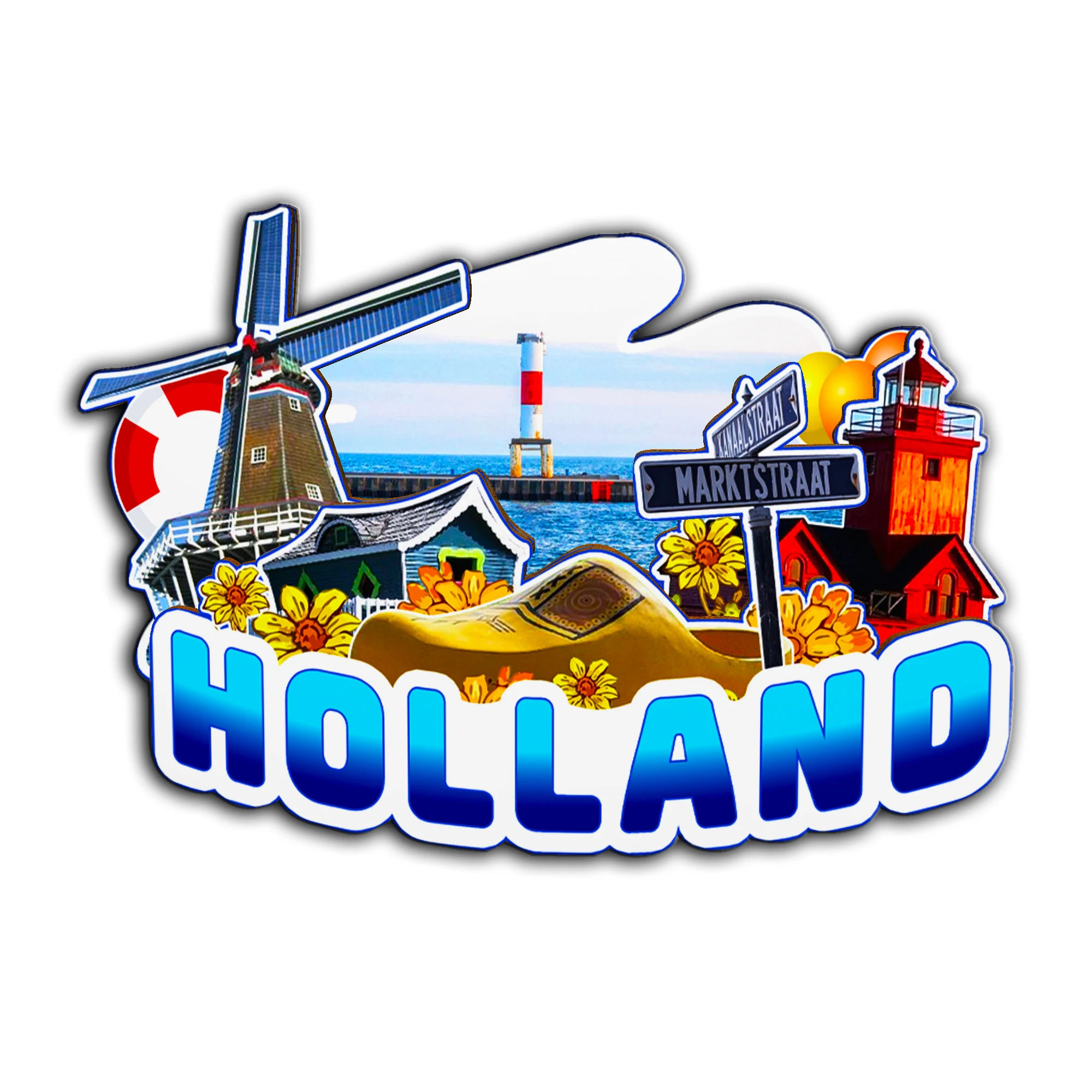 Refrigerator Magnet Holland Michigan USA Fridge Magnet City Travel Souvenirs Gifts 3D Classic Home Crafts