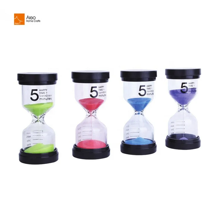  2020 Popular Black ABS lid Multicolor Hourglass 30 Second 1/2/3/5/10/15/30 Minute Sand Timer