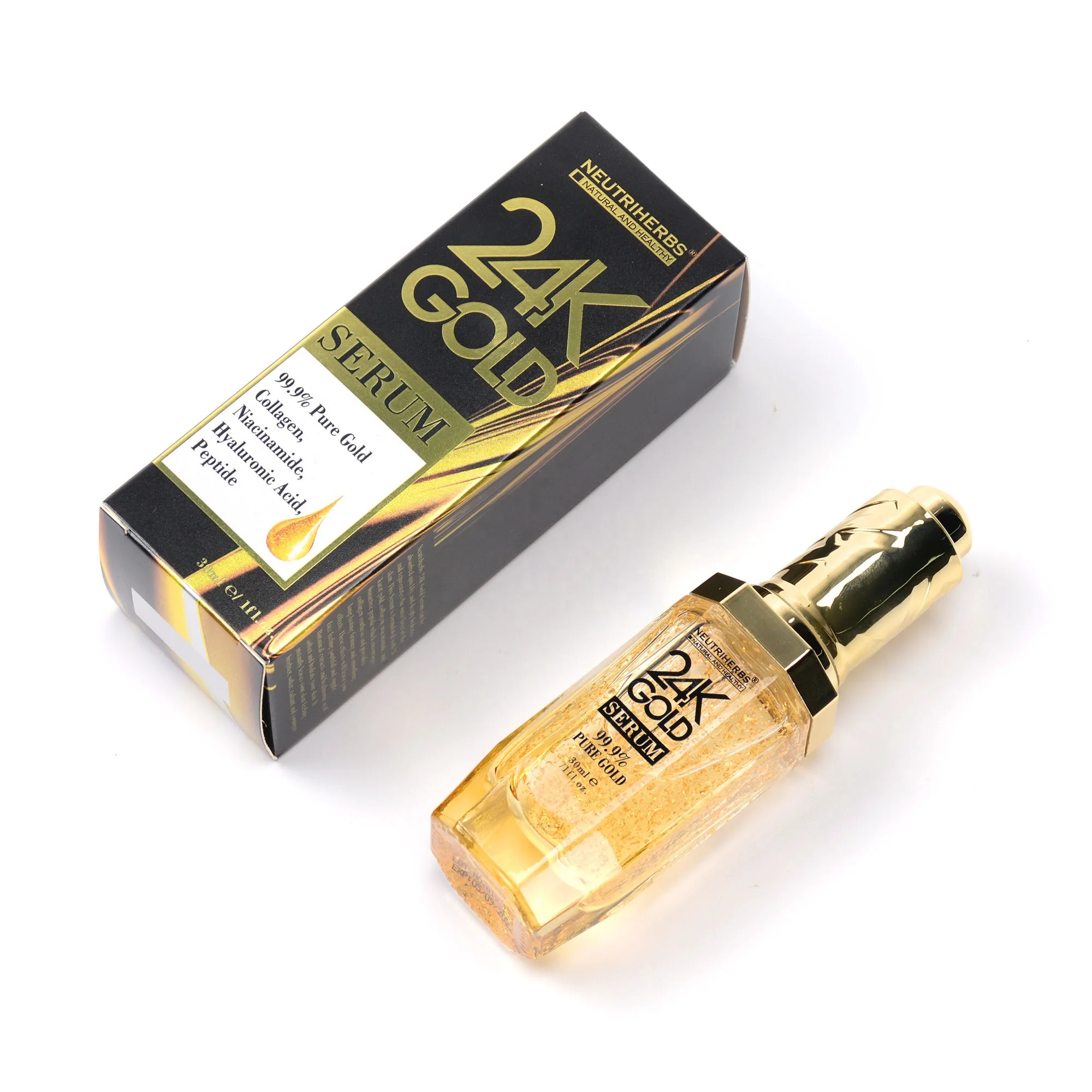 Korean Repair Pure Facial Radiance Beauty Glowing Active Nano Rose Foil 24K Gold Facial Serum