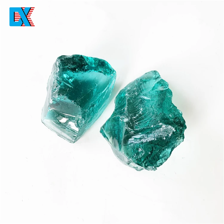 
China manufacturer supply tumbled large glass aquarium rocks 