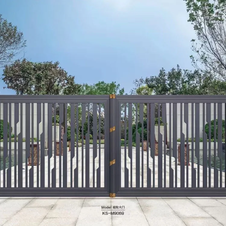 High Quality Modern Minimalist Iron Community Outdoor Villa Gate Courtyard Gates Steel Patio Doors For Outdoor
