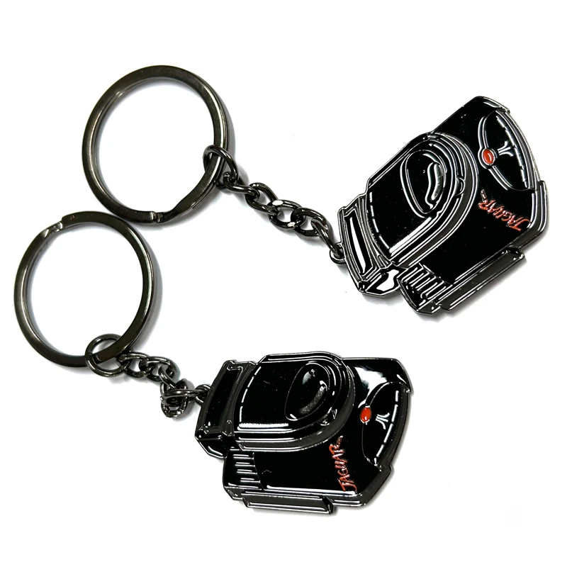 wholesale designer custom personalized 3d metal car parts keychain for employment logo in the form of iron