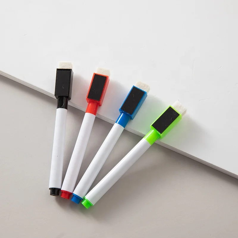 Customized Dry Erase Bulk Classic 4 Colors Magnetic Whiteboard Marker Pen Set With Eraser