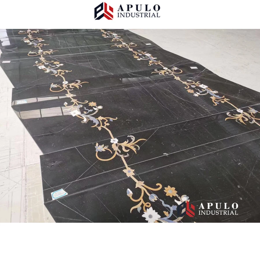 Factory Direct Blue Stairs Marble Stone Staircase and Onyx Steps Indoor Slabs Designs