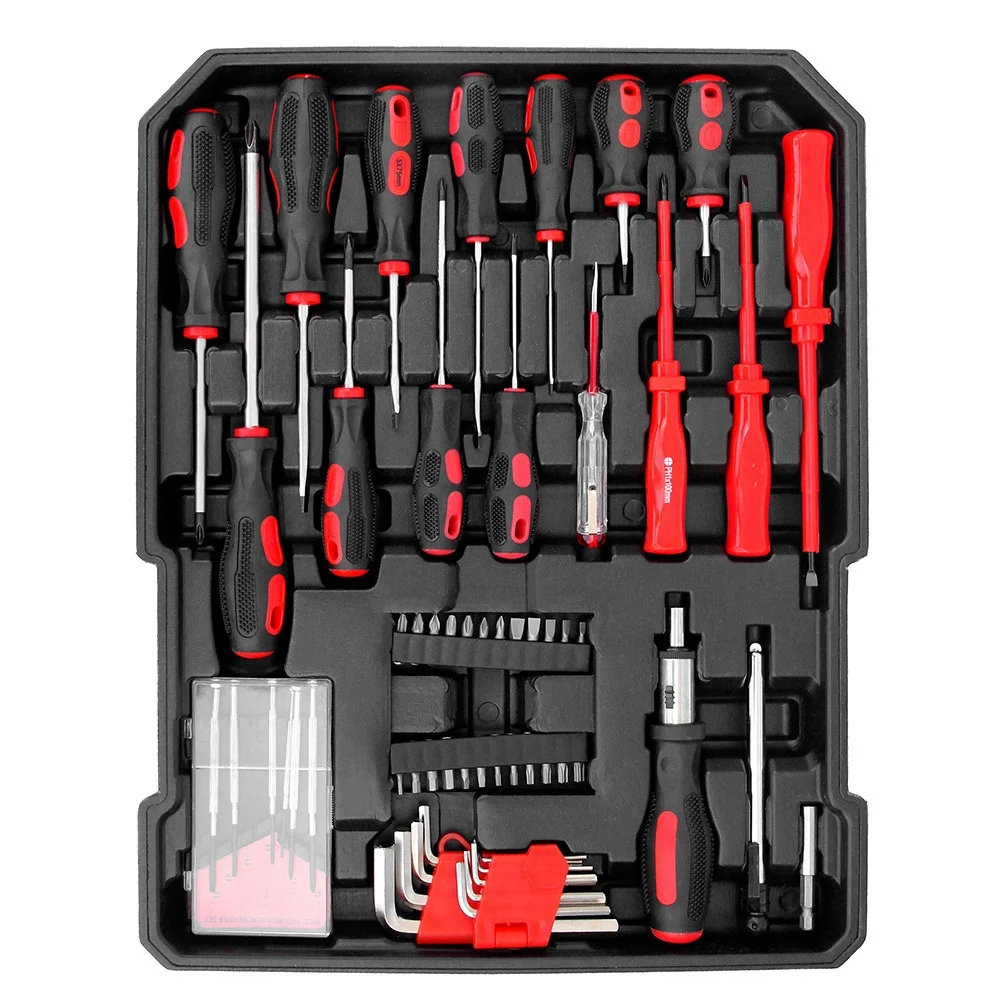 187PCS Hardware tool Hand Tools Ratchet Socket Steel Wrench Spanner Set Mechanic Screwdriver Tool Set Toolbox