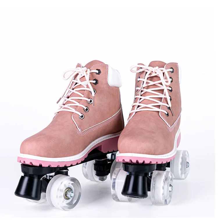 Custom unisex women roller skate deformed shoe four-wheel roller derby skates