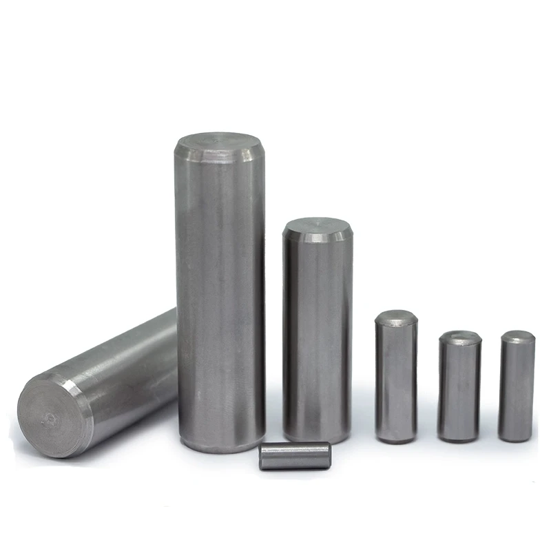 Custom precision stainless steel hardness stepped threaded knurled dowel pin