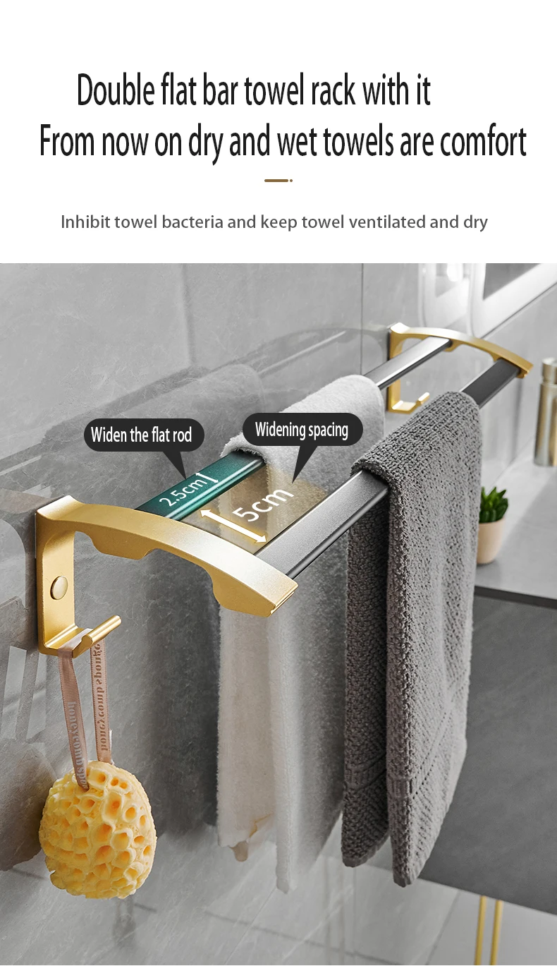 Anrun Bathroom Products Accessories Hotel Bathroom Robe Hook Bathroom Accessories Set