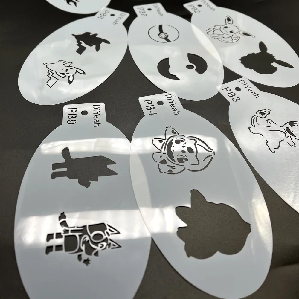 Face Body Paint Cartoon Tattoo Stencils